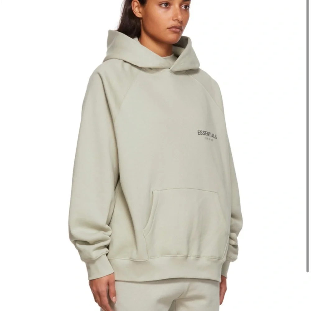SOLD LINDA Fear of God UNISEX Green / Concrete hoodie receipt avail LAST ONE - Picture 7 of 8